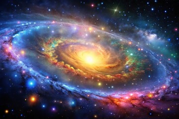 Obraz premium Starry night sky, Colorful space galaxy cloud nebula