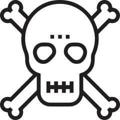 Skull icon symbol vector image illustration
