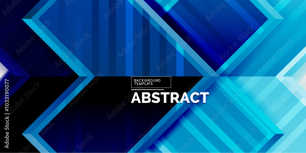 Poster Arrow symbols created with 3d effects and line texture geometric abstract background
