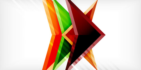 Abstract background color triangles and arrows composition. Vector Illustration For Wallpaper, Banner, Background, Card, Book Illustration, landing page