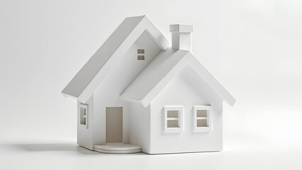 A small white house model representing home renovation and remodeling loans