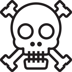 Skull icon symbol vector image illustration
