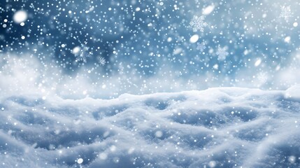 Obraz premium Snow. Realistic snow overlay background. Snowfall, snowflakes in different shapes and forms