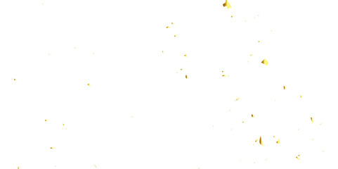 Golden glitter confetti falling down on transparent background. Vector illustration.