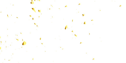 Abstract golden confetti falling down bokeh glitter and zigzag ribbon on transparent background. Design for holyday and celebration background. Vector illustration.