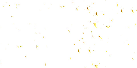 Abstract golden confetti falling down bokeh glitter and zigzag ribbon on transparent background. Design for holyday and celebration background. Vector illustration.