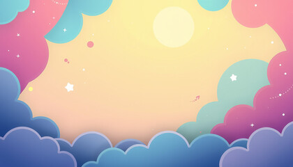 Fototapeta premium Cute Background Design – Adorable and Playful Visuals for All Projects