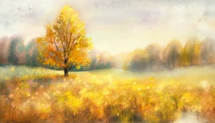 Fototapeta premium Beautiful rural autumn landscape.