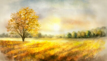 Fototapeta premium Beautiful rural autumn landscape.