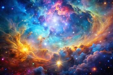 Colorful space galaxy cloud nebula