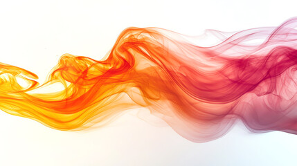Flowing red and orange smoke creates vibrant and dynamic visual effect, evoking sense of energy and movement. smooth transitions between colors enhance artistic appeal