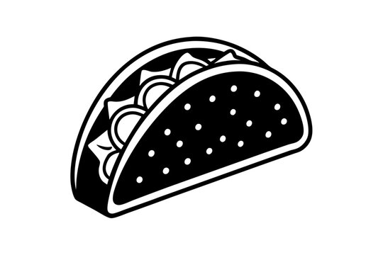 recommend clip art: black vector design tacos silhouette illustration