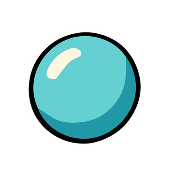 blue glossy button with reflection