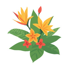 red and yellow flowers