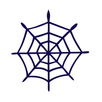 Illustration of Halloween Spider Web
