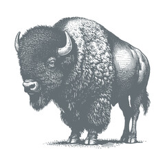 bison vector illustration