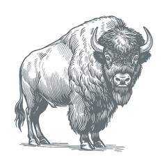 bison vector illustration