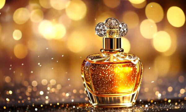 bottle perfume gold 