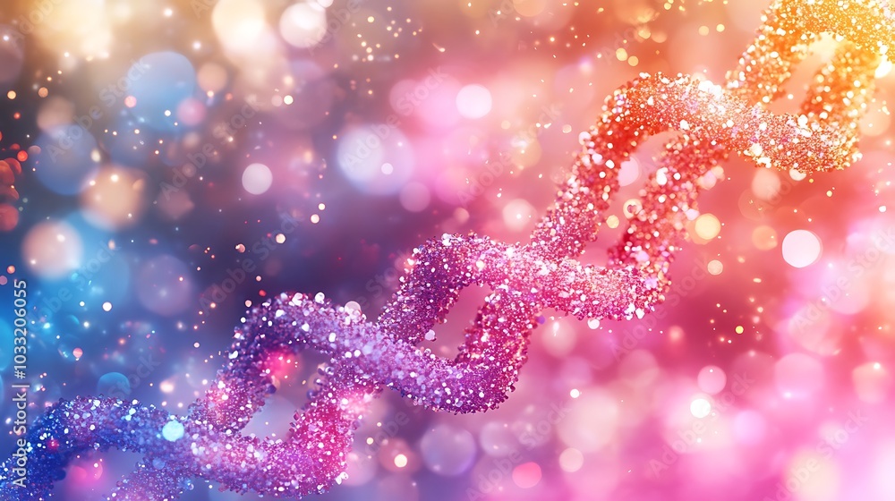 Poster exploring the beauty of interconnected elements in a vibrant and sparkling visual experience of ligh