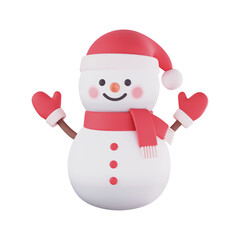 3D 크리스마스 눈사람 오브젝트