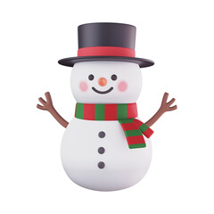 3D 크리스마스 눈사람 오브젝트