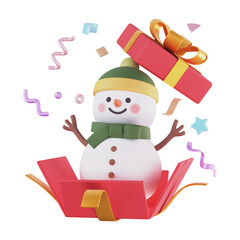 3D 크리스마스 눈사람 오브젝트