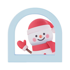 3D 크리스마스 눈사람 오브젝트