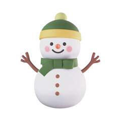 3D 크리스마스 눈사람 오브젝트