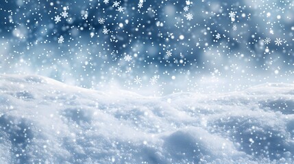 Obraz premium Snow. Realistic snow overlay background. Snowfall, snowflakes in different shapes and forms
