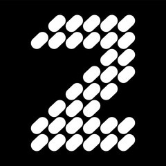 Design number 2 is made of dots (like stones). This letter design also looks minimalist, aesthetic, professional, sporty, unique, and of course very cool.