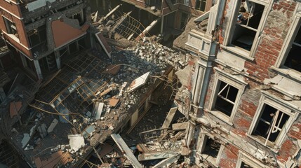 Visualize the challenges of urban search and rescue operations with lifelike 3D models of collapsed buildings and confined spaces