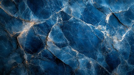 Obraz premium Blue marble texture with unique patterns on a white isolate background.