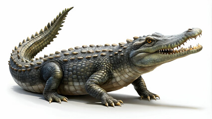Naklejka premium crocodile isolated on a clean white background