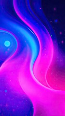 Mobile wallpaper, Vibrant Neon Abstract Background with Cosmic Elements