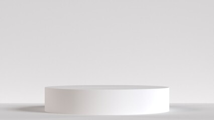 White Podium Product Display 3D Illustration