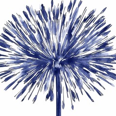 Obraz premium Abstract Watercolor Galaxy Burst in Blue Tones