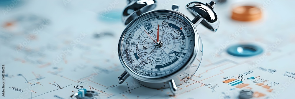 Aufkleber Overlapping time zones displayed on a clock face symbolizing the interconnectedness and global reach of modern business This image represents the concept of worldwide commerce