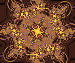 Computer generated abstract colorful fractal artwork