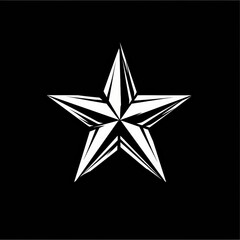 Obraz premium White star on black