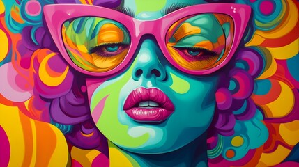 Fototapeta premium Funky self-expression allowing for individuality and creativity. groovy graphic 