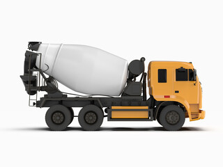 mixer truck for mockup with white background