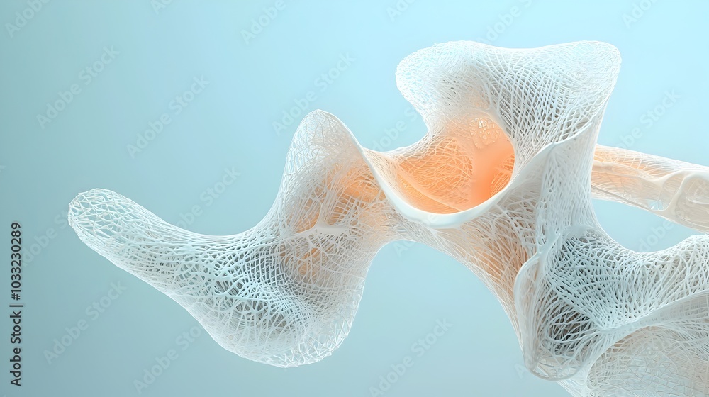 Aufkleber Flowing Bones Forming Abstract Waves Symbolizing the Passage of Time and the Ebb and Flow of History