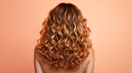 Fototapeta premium Close-up of curly hair, before dry and unruly, after shiny, well-defined curls from honey styling treatment, High Detail, Soft Focus