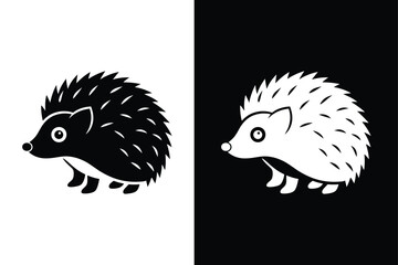 Hedgehog Silhouette Icon. Adorable and Simple Vector Design