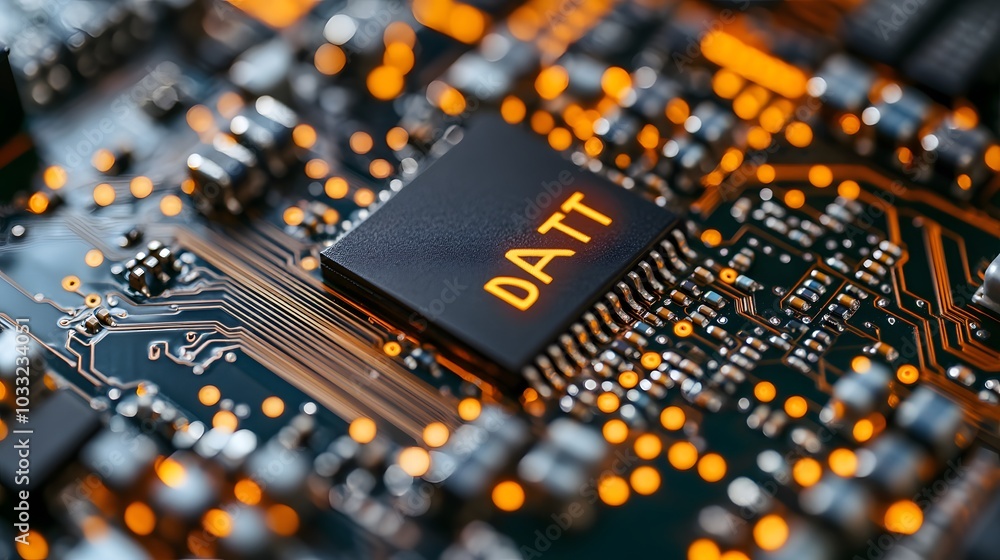 Poster close-up of a circuit board with 