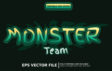 Obraz premium editable text effect with Monster Style
