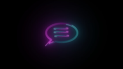 buble icon on black background