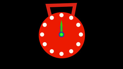 clock icon illustration on black background