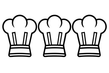 
Chef hat icon set. Restaurant sign and symbol. Vector illustration
