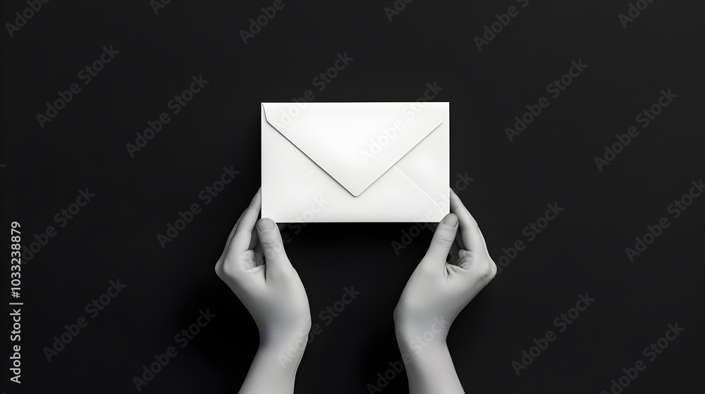 Poster open envelope with a blank note inside symbolizing an unspoken apology or gesture of reconciliation 